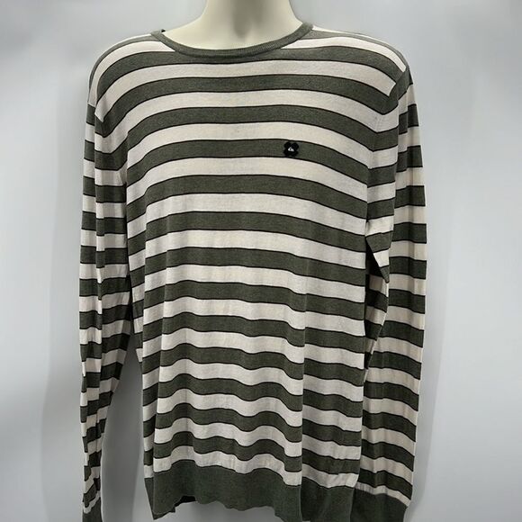 Quiksilver men’s striped long sleeve lightweight sweater - Picture 1 of 7